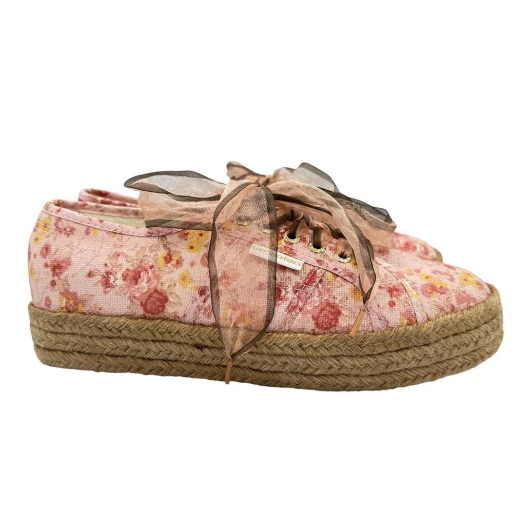 LoveShackFancy x Superga 2730 Floral Espadrille Sneaker Size 9.5 - Picture 3 of 13